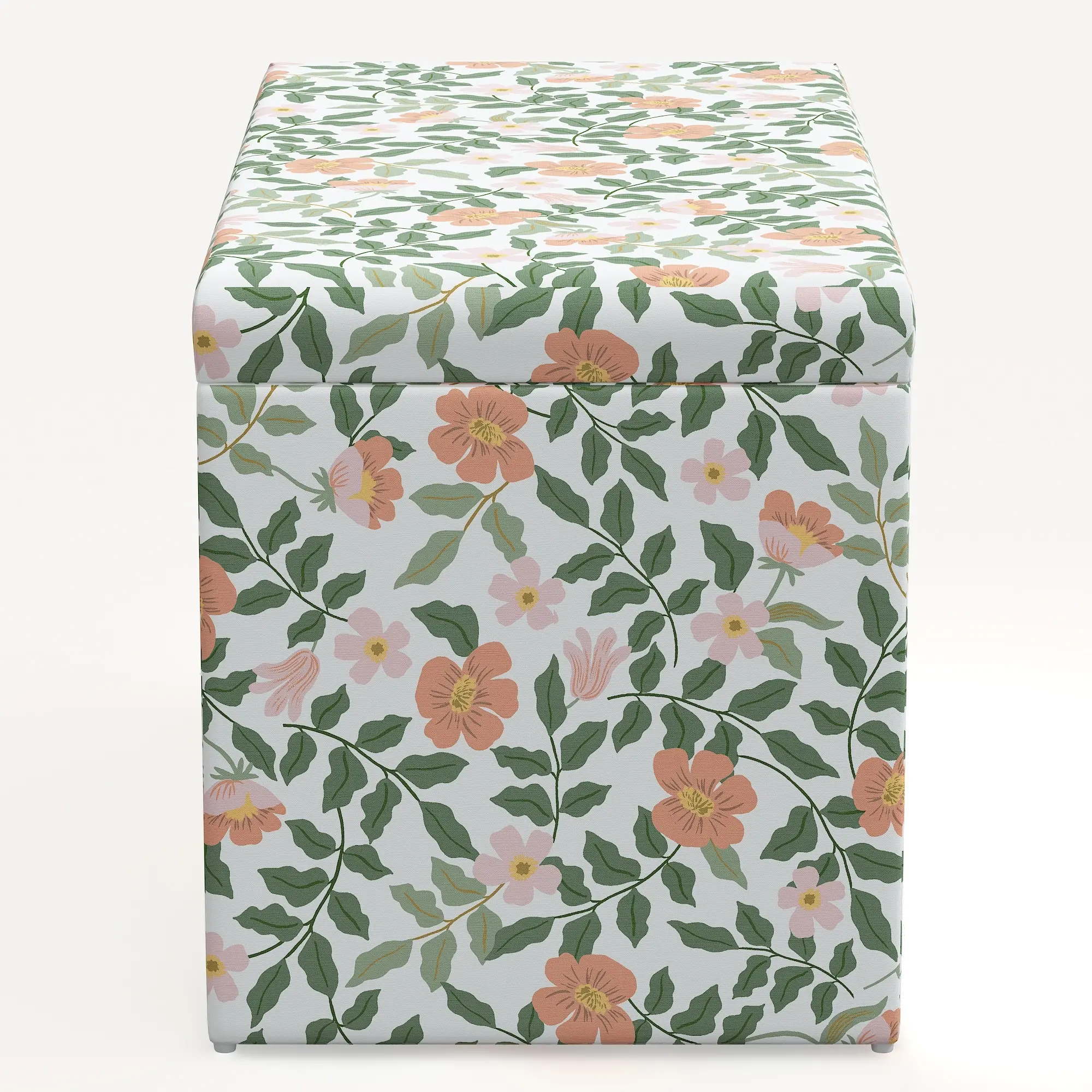 4325STRPCPRBLSCRMLCB Rifle Paper Co. Willie Primrose Blush & Cream Storage Bench-3