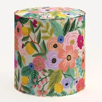 90-2RPCGRPRTLCB Rifle Paper Co. Billie Garden Party Pink Round Ottoman