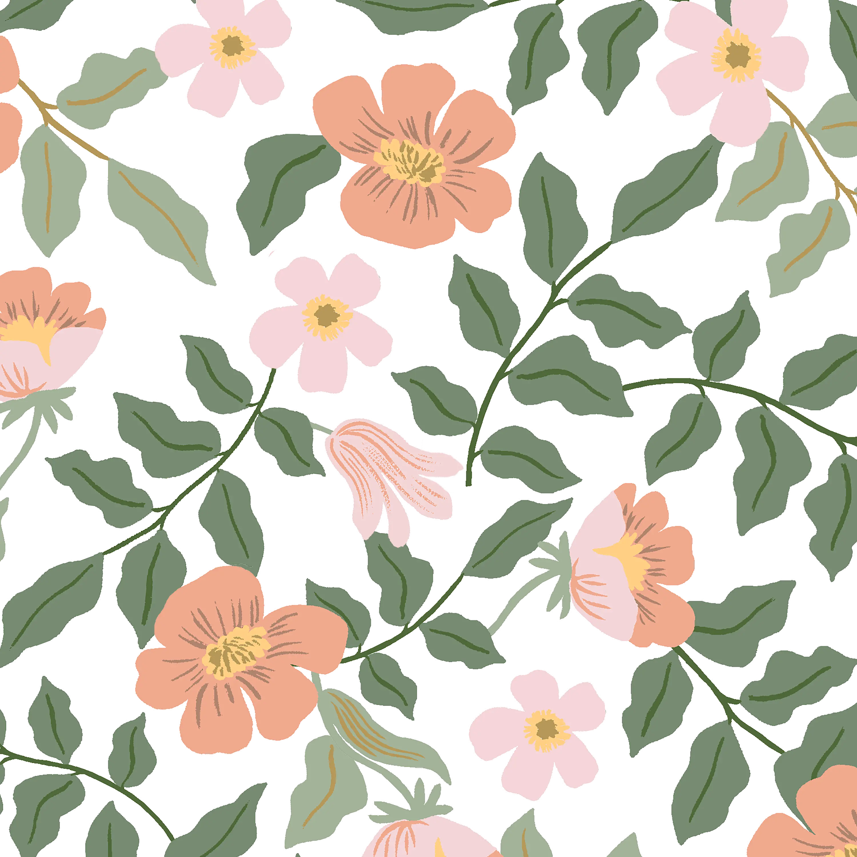 90-2RPCPRBLSCRMLCB Rifle Paper Co. Billie Primrose Blush & Cream Round Ottoman-4