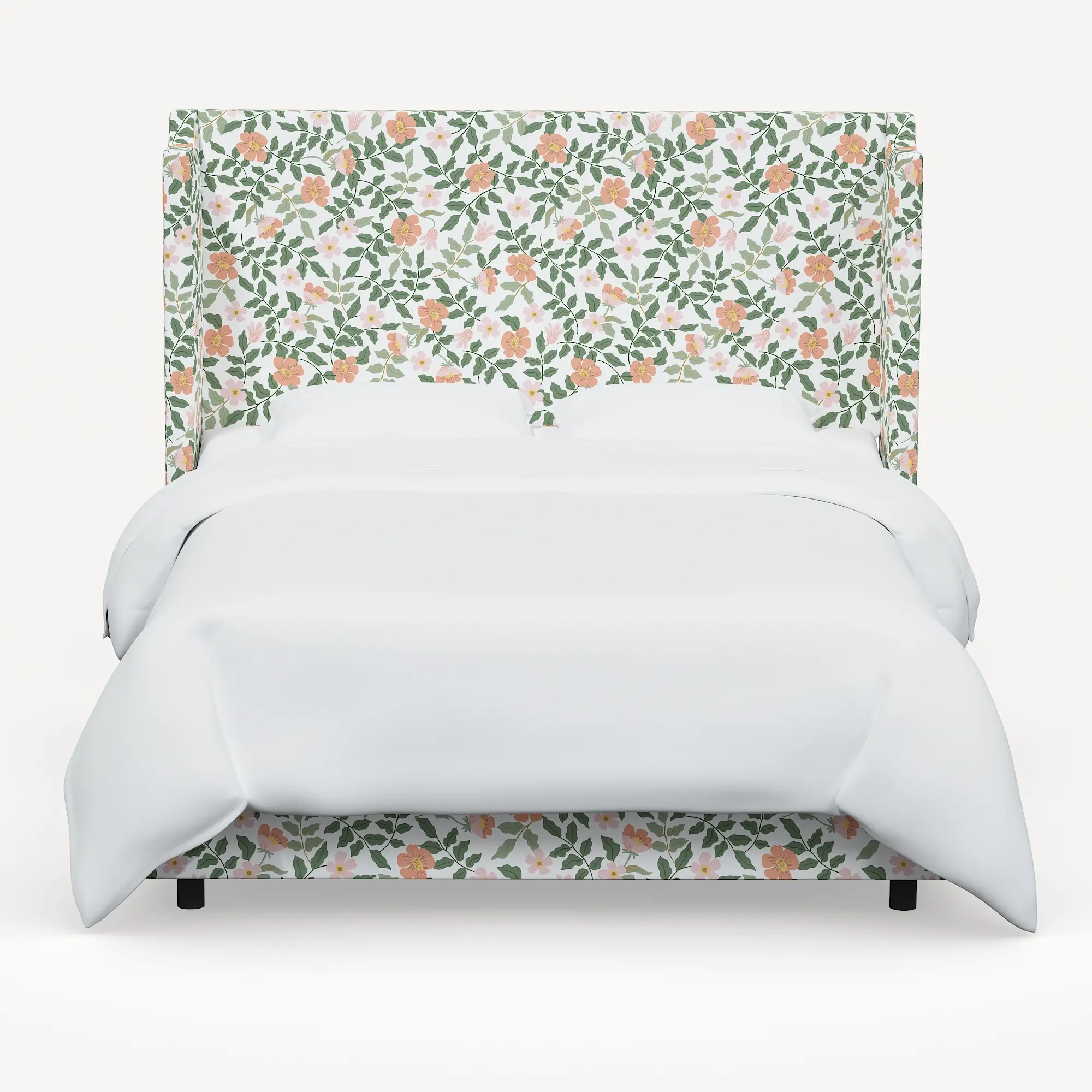973BEDRPCPRBLSCRMLCB Rifle Paper Co Hawthorne Primrose Blush & Cream King Wingback Bed-1