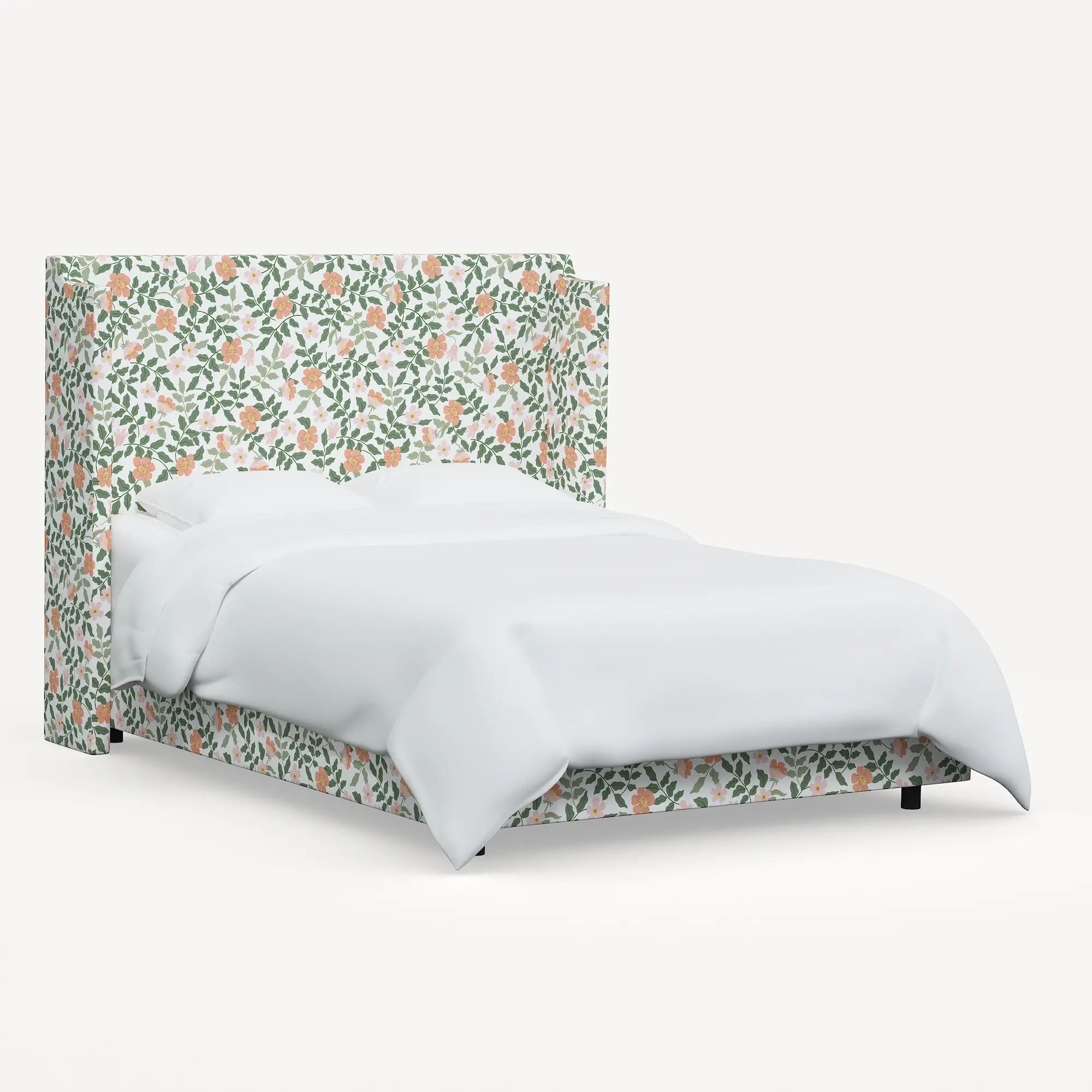 973BEDRPCPRBLSCRMLCB Rifle Paper Co Hawthorne Primrose Blush & Cream King Wingback Bed-3
