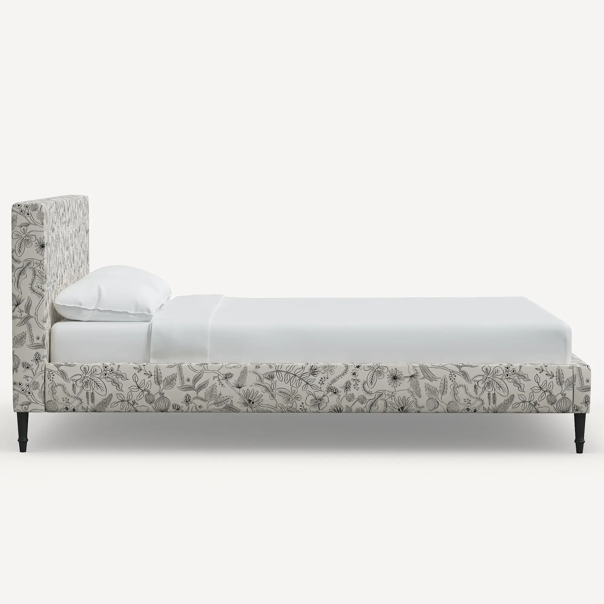 1674FCBEDRPCAVBLKCRMLCB Rifle Paper Co Elly Aviary Cream & Black Cal-King Platform Bed-4