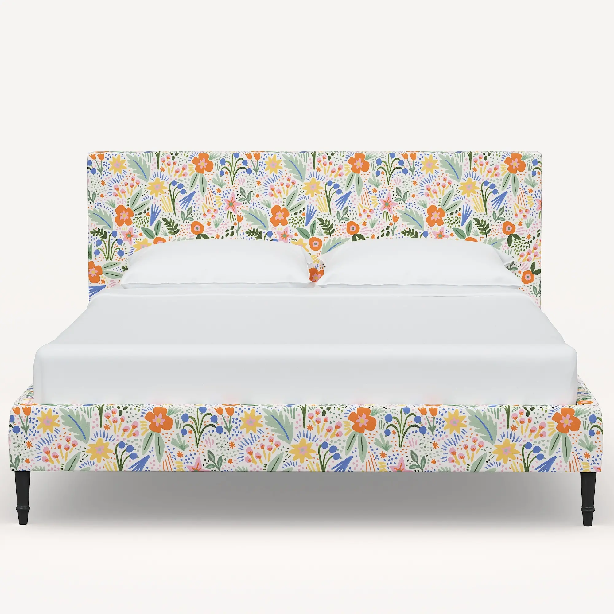 1672FCBEDRPCMRMLTLCB Rifle Paper Co Elly Multicolor Floral Queen Platform Bed-1