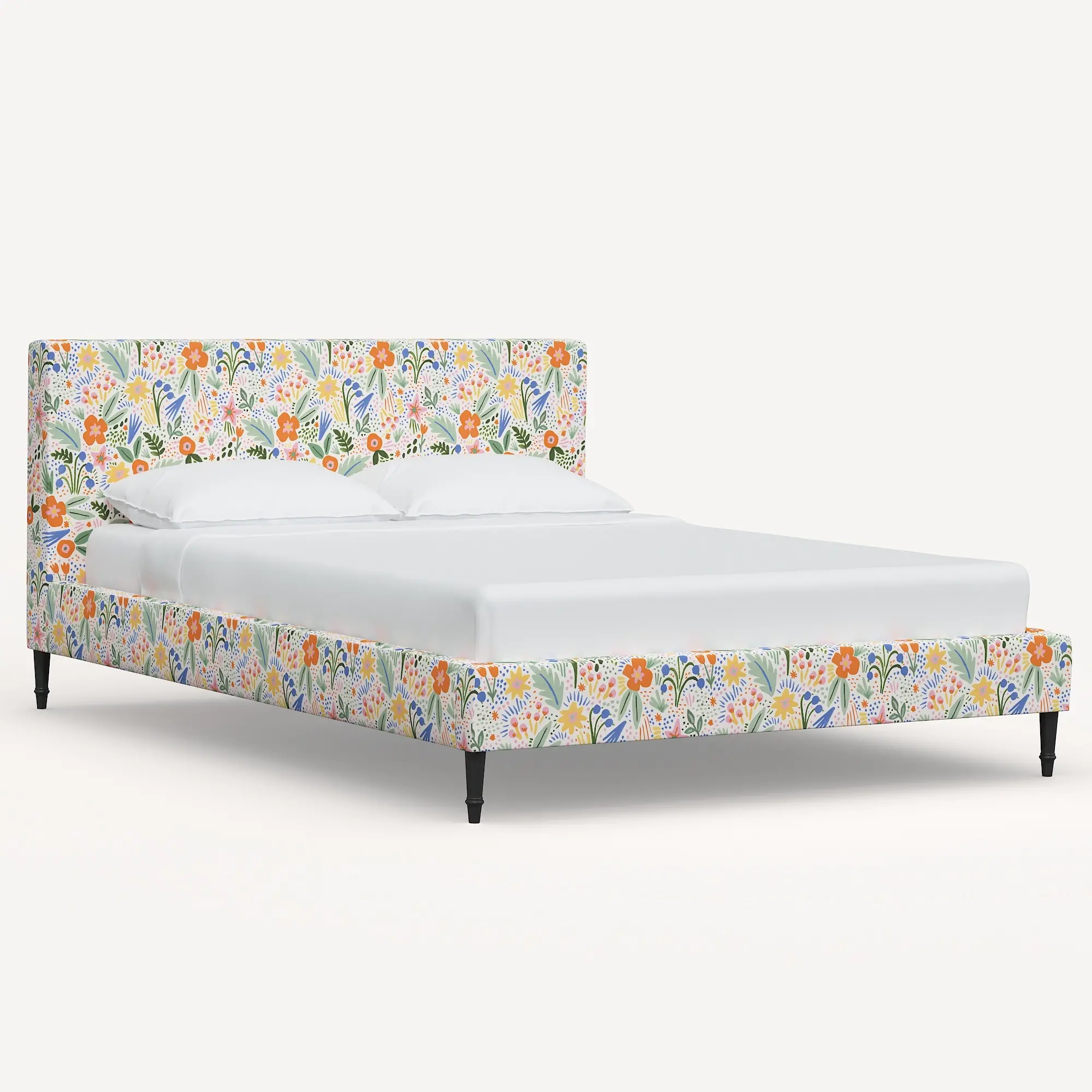 1672FCBEDRPCMRMLTLCB Rifle Paper Co Elly Multicolor Floral Queen Platform Bed-3