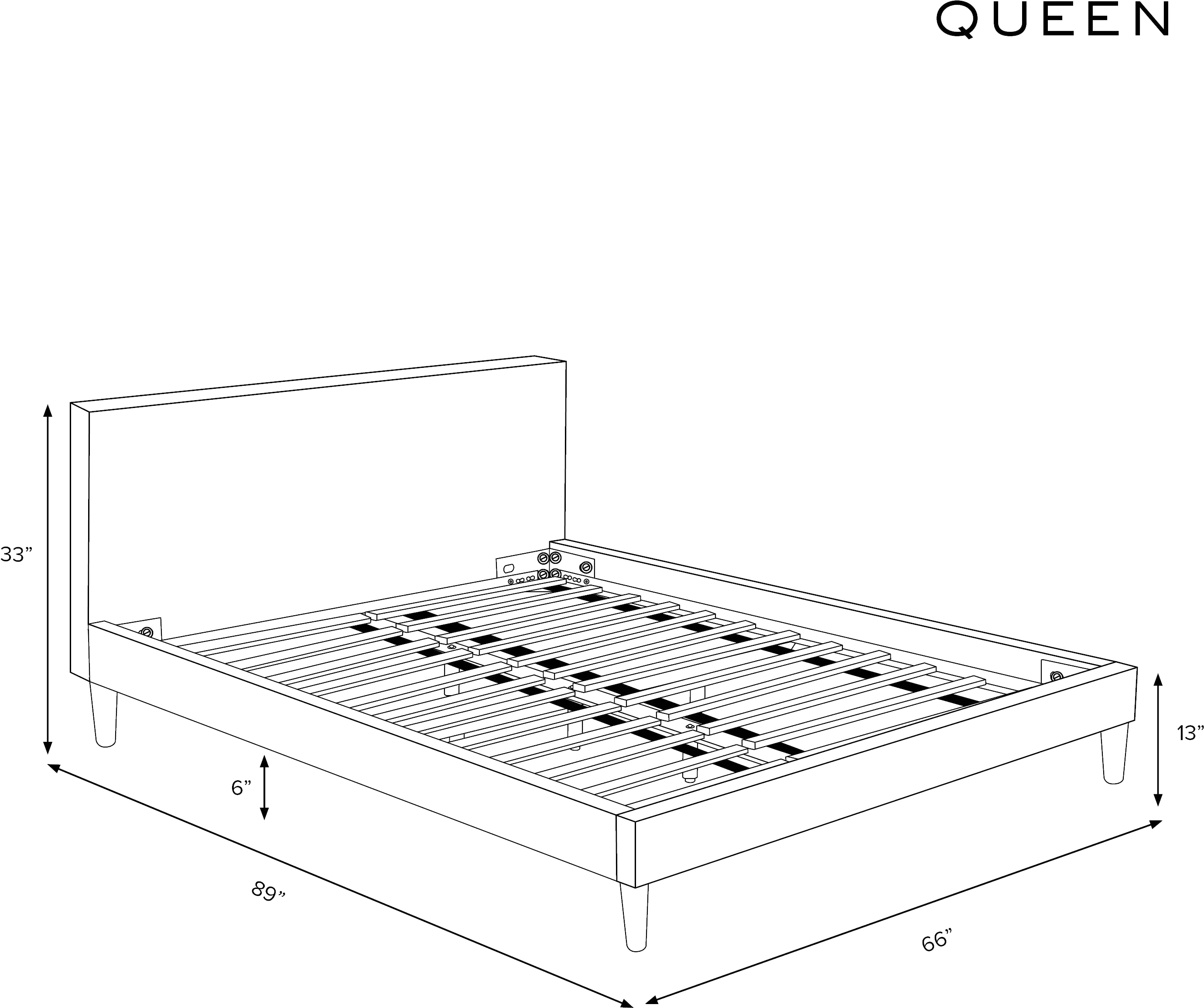 1672FCBEDRPCMRMLTLCB Rifle Paper Co Elly Multicolor Floral Queen Platform Bed-2