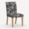 63-6NATRPCCNBLCRMLCB Rifle Paper Co. Lorraine Canopy Black & Cream Dining Chair