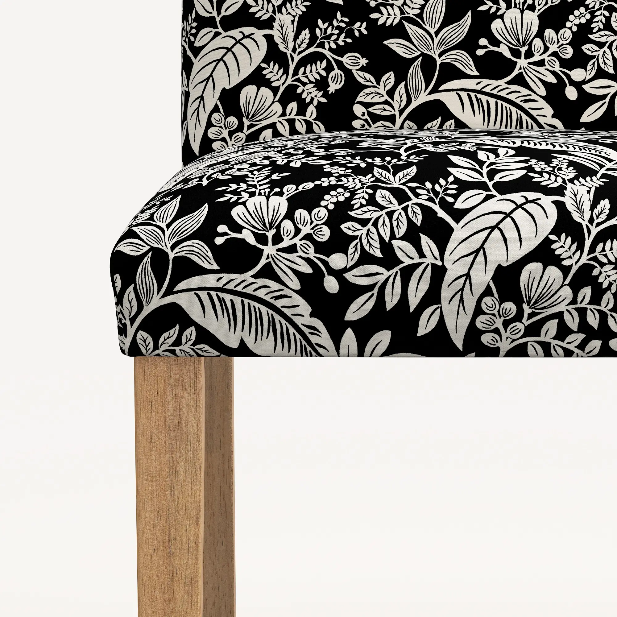 63-6NATRPCCNBLCRMLCB Rifle Paper Co. Lorraine Canopy Black & Cream Dining Chair-7