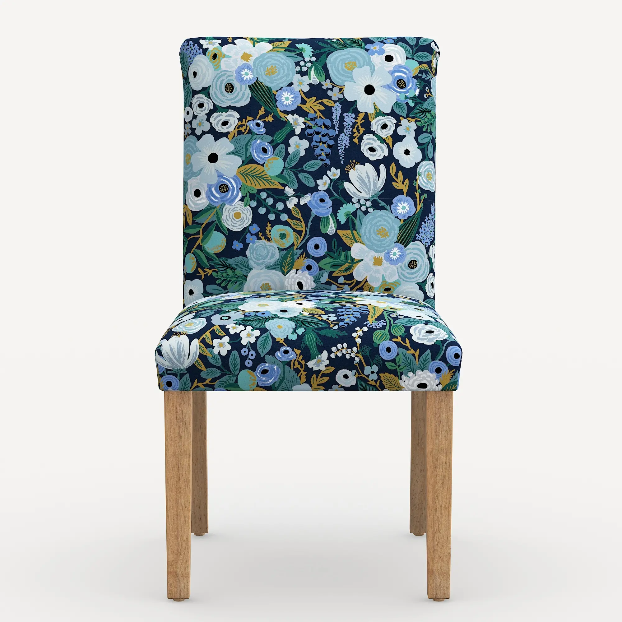 63-6NATRPCGRPRBLULCB Rifle Paper Co. Lorraine Garden Party Blue Dining Chair-4