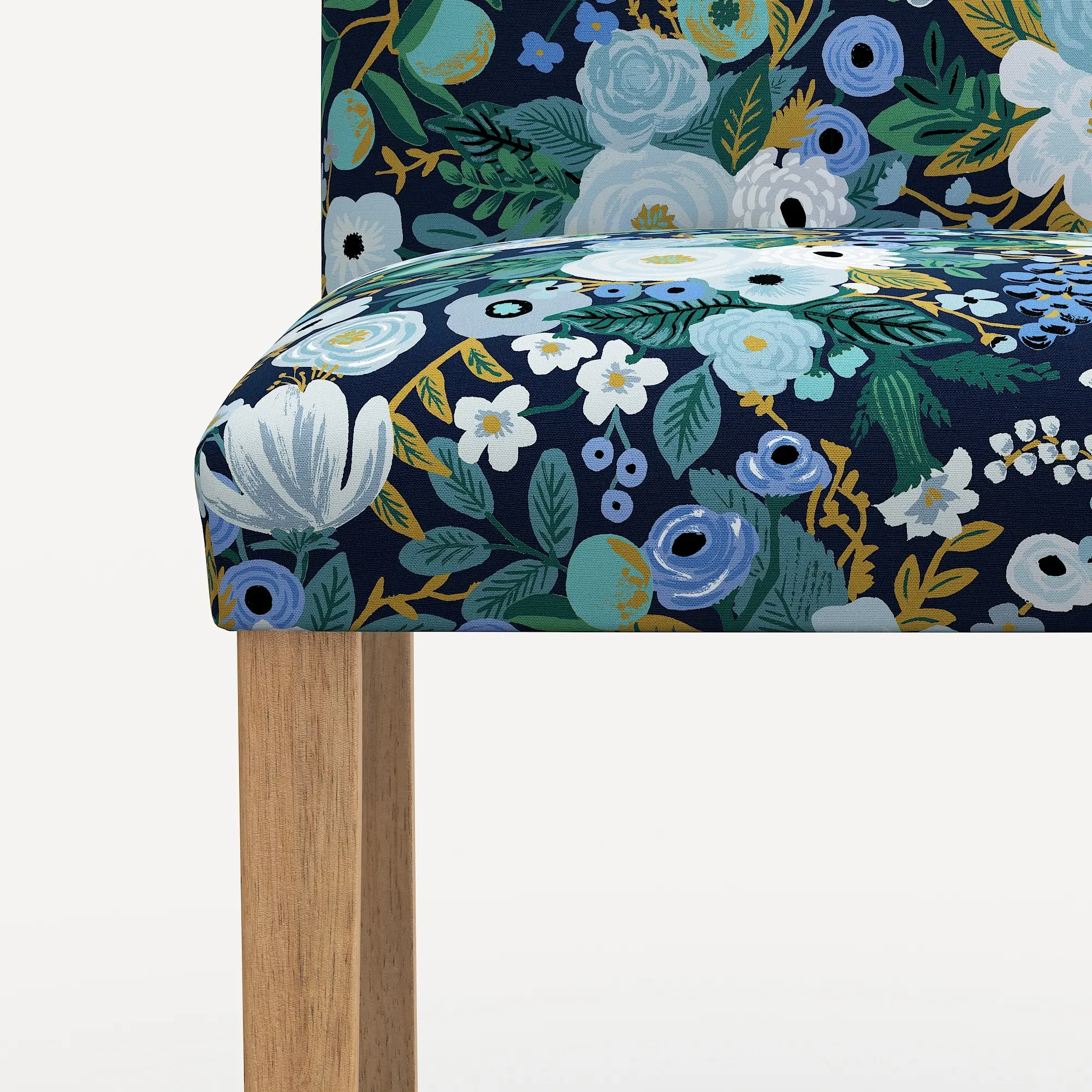 63-6NATRPCGRPRBLULCB Rifle Paper Co. Lorraine Garden Party Blue Dining Chair-5