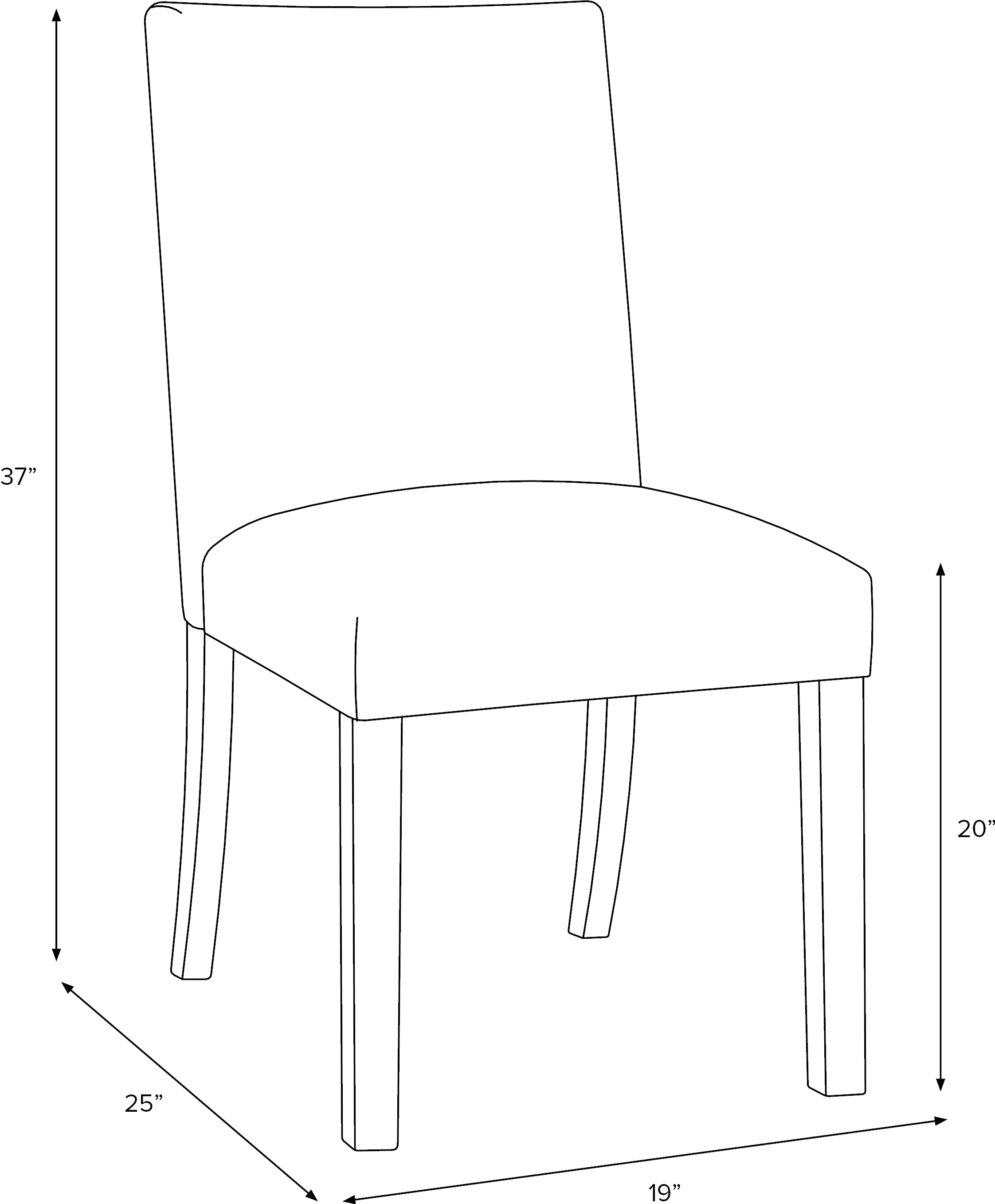 63-6NATRPCMNBLKLCB Rifle Paper Co. Lorraine Menagerie Black Dining Chair-6