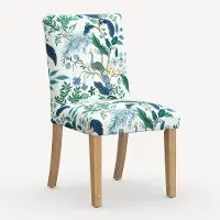 63-6NATRPCPCBLWHLCB Rifle Paper Co. Lorraine Blue Peacock Dining Chair