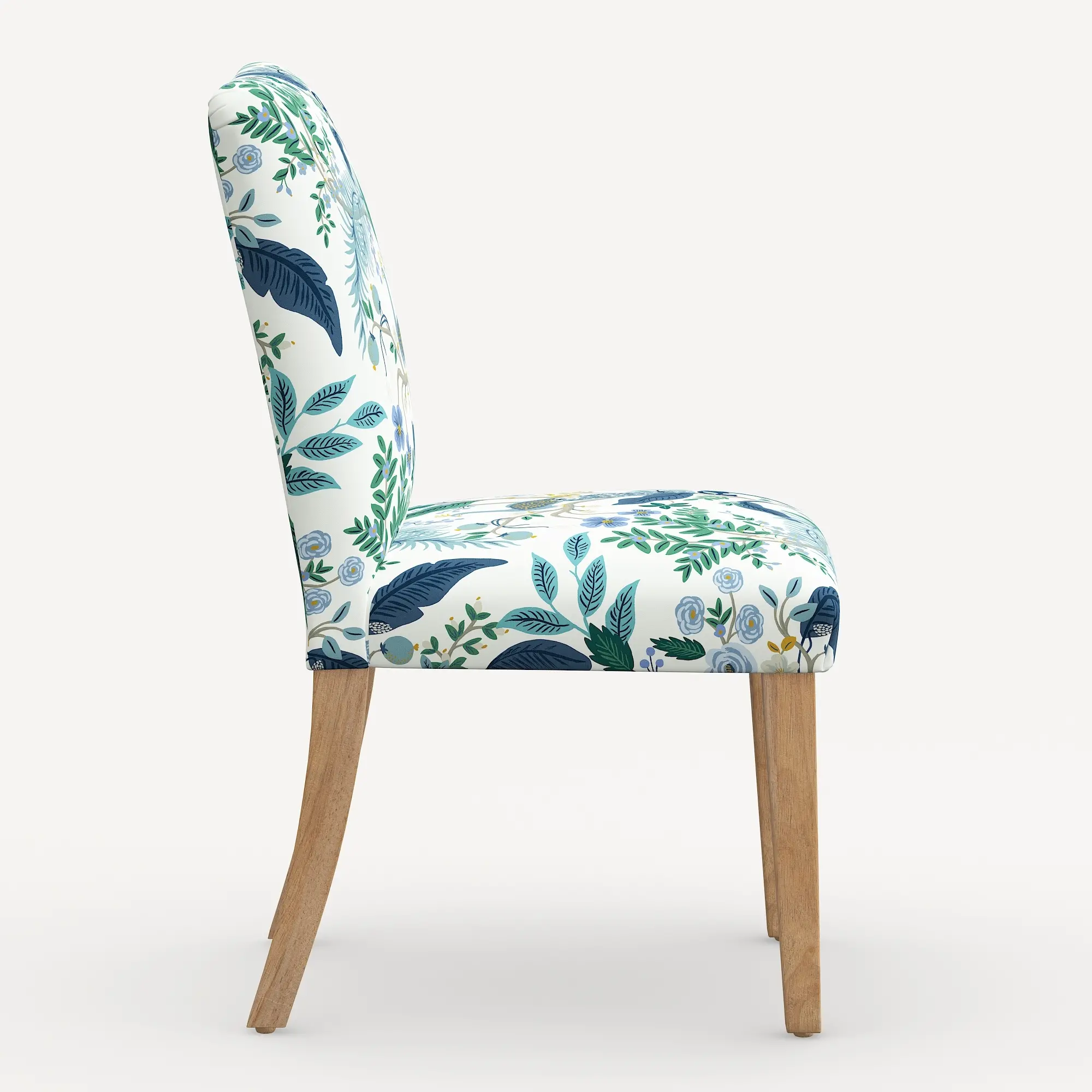63-6NATRPCPCBLWHLCB Rifle Paper Co. Lorraine Blue Peacock Dining Chair-2