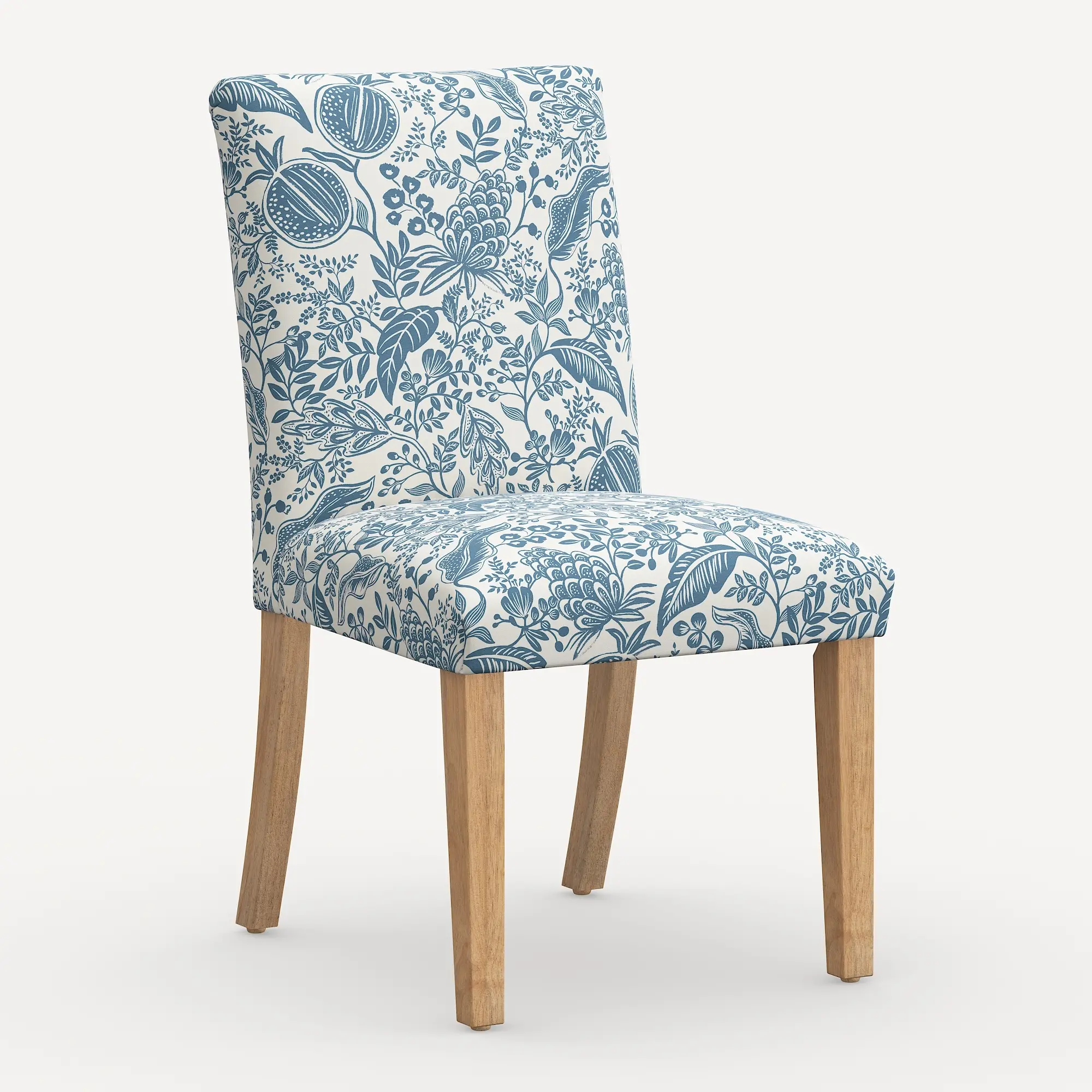 63-6NATRPCPMBLULCB Rifle Paper Co. Lorraine Blue Pomegranate Dining Chair-1