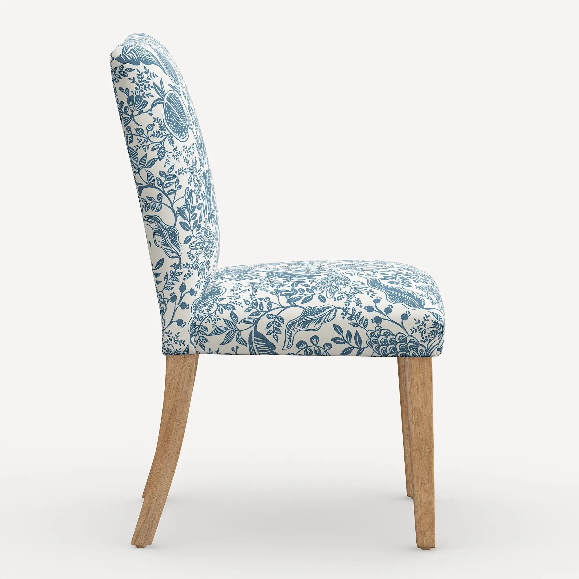 63-6NATRPCPMBLULCB Rifle Paper Co. Lorraine Blue Pomegranate Dining Chair-2