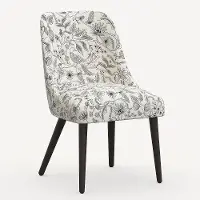 84-6RPCAVBLKCRMLCB Rifle Paper Co. Clare Aviary Cream & Black Dining Chair