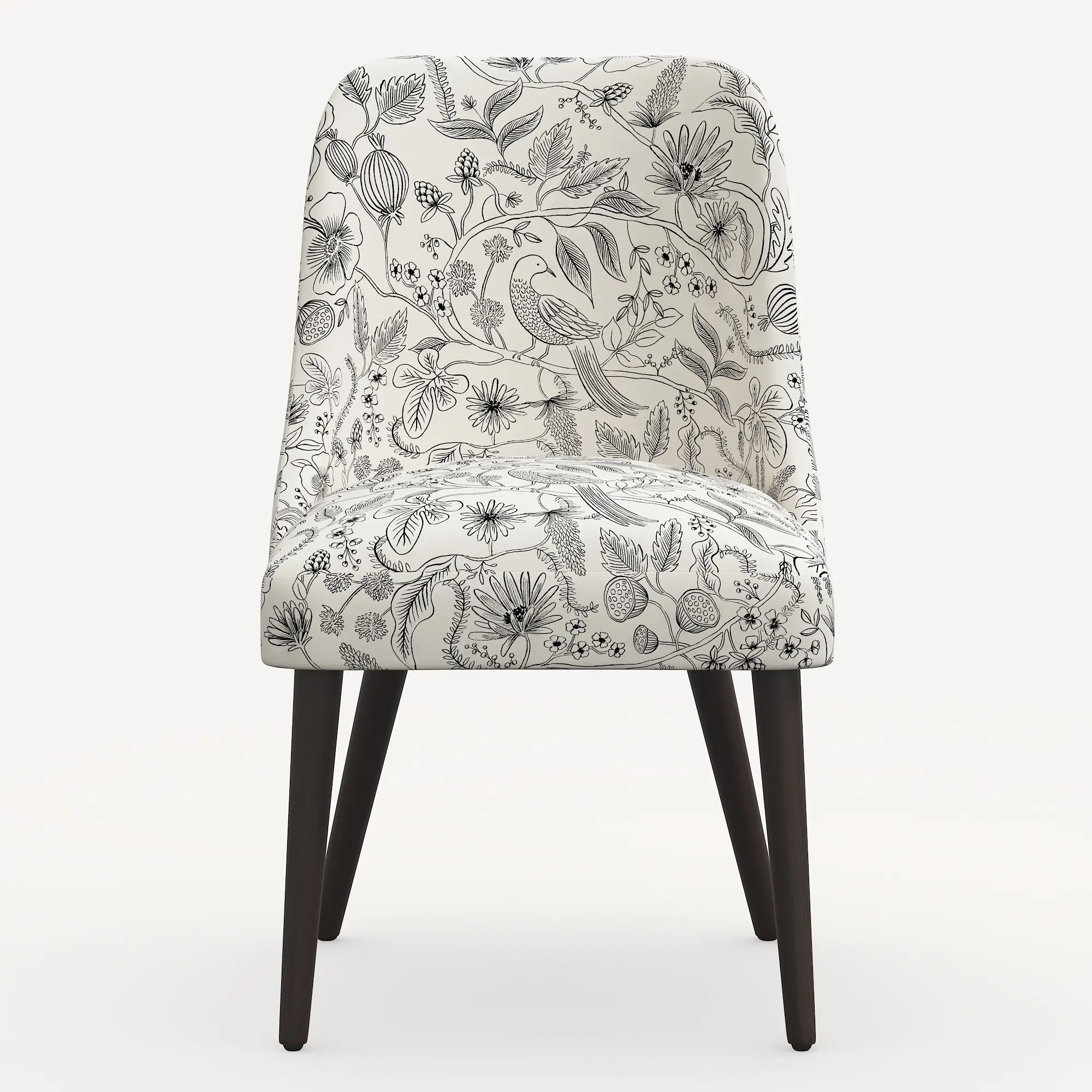 84-6RPCAVBLKCRMLCB Rifle Paper Co. Clare Aviary Cream & Black Dining Chair-3