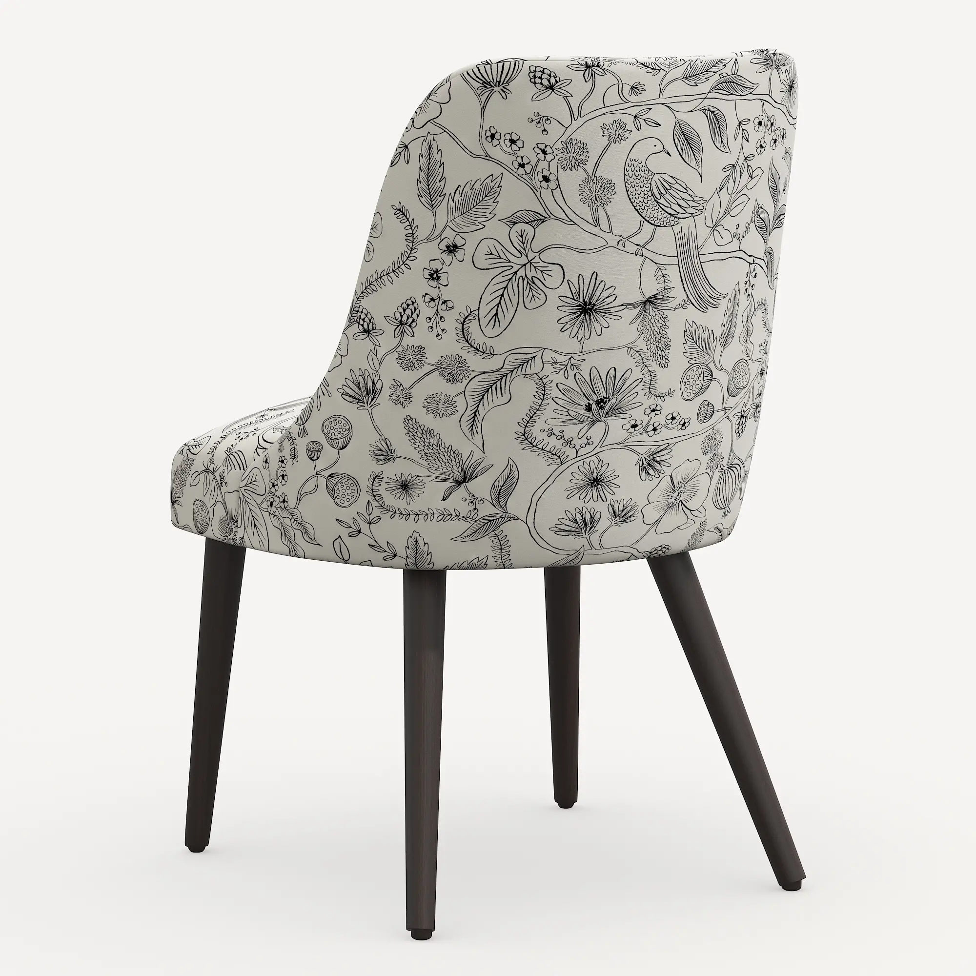 84-6RPCAVBLKCRMLCB Rifle Paper Co. Clare Aviary Cream & Black Dining Chair-5