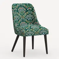 84-6RPCBREMRLCB Rifle Paper Co. Clare Bramble Emerald Dining Chair