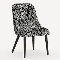 84-6RPCCNBLCRMLCB Rifle Paper Co. Clare Canopy Black & Cream Dining Chair