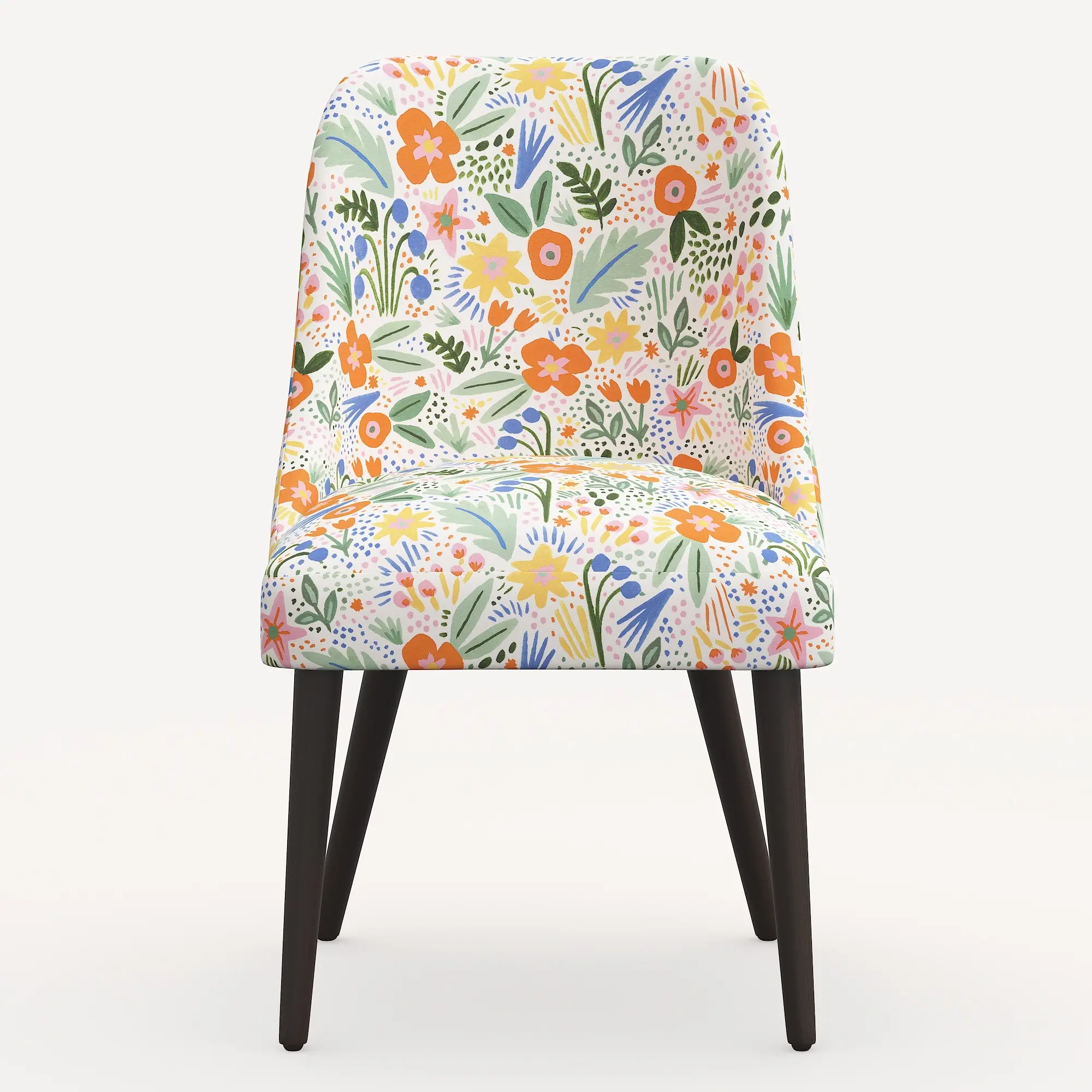 84-6RPCMRMLTLCB Rifle Paper Co. Clare Multi Color Floral Dining Chair-3