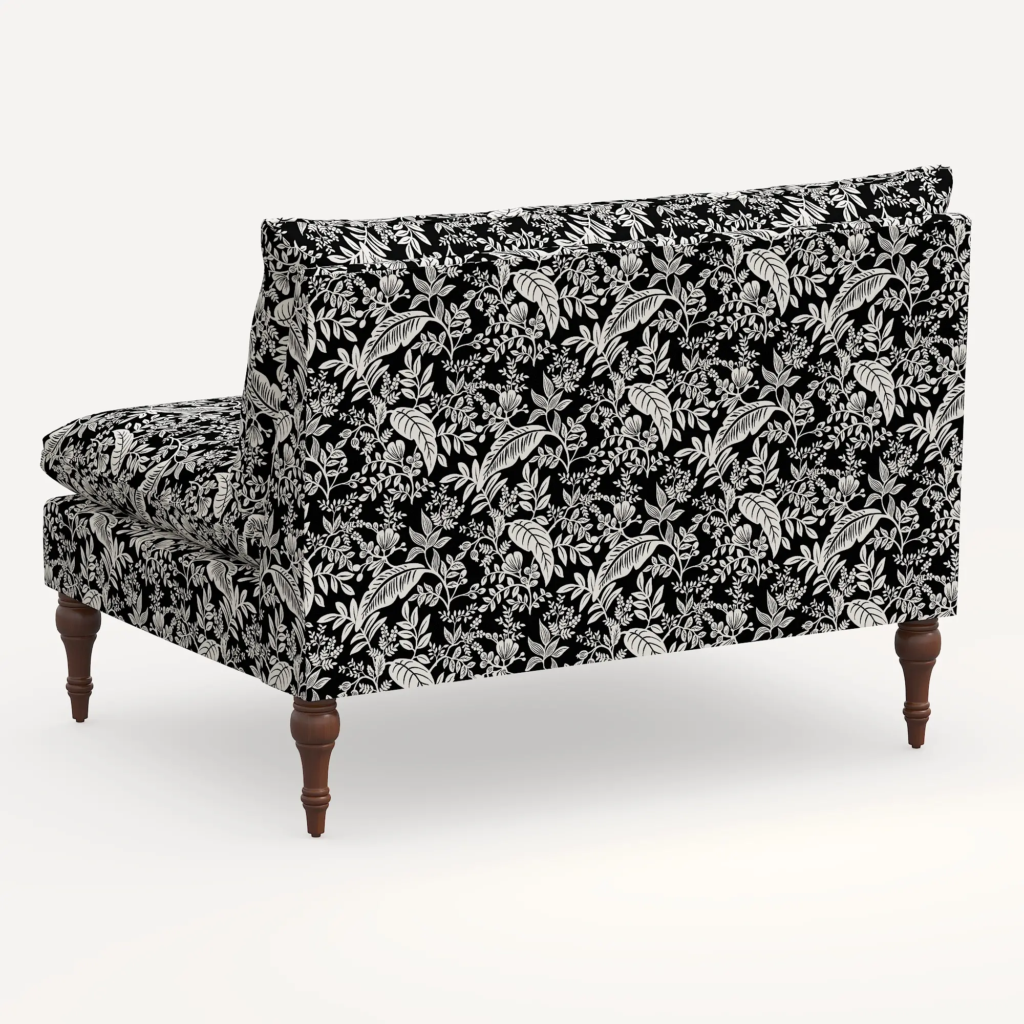 2206RPCCNBLCRMLCB Rifle Paper Co. Louie Canopy Black & Cream Armless Loveseat-4