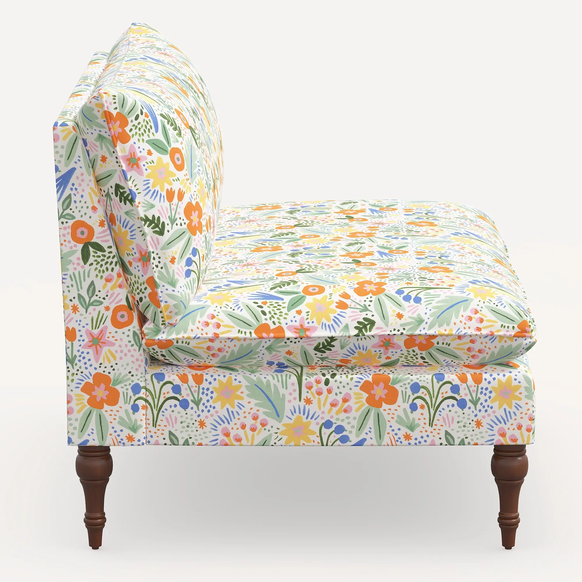 2206RPCMRMLTLCB Rifle Paper Co. Louie Multi Color Floral Armless Loveseat-3
