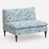 2206RPCPMBLULCB Rifle Paper Co. Louie Blue Pomegranate Armless Loveseat
