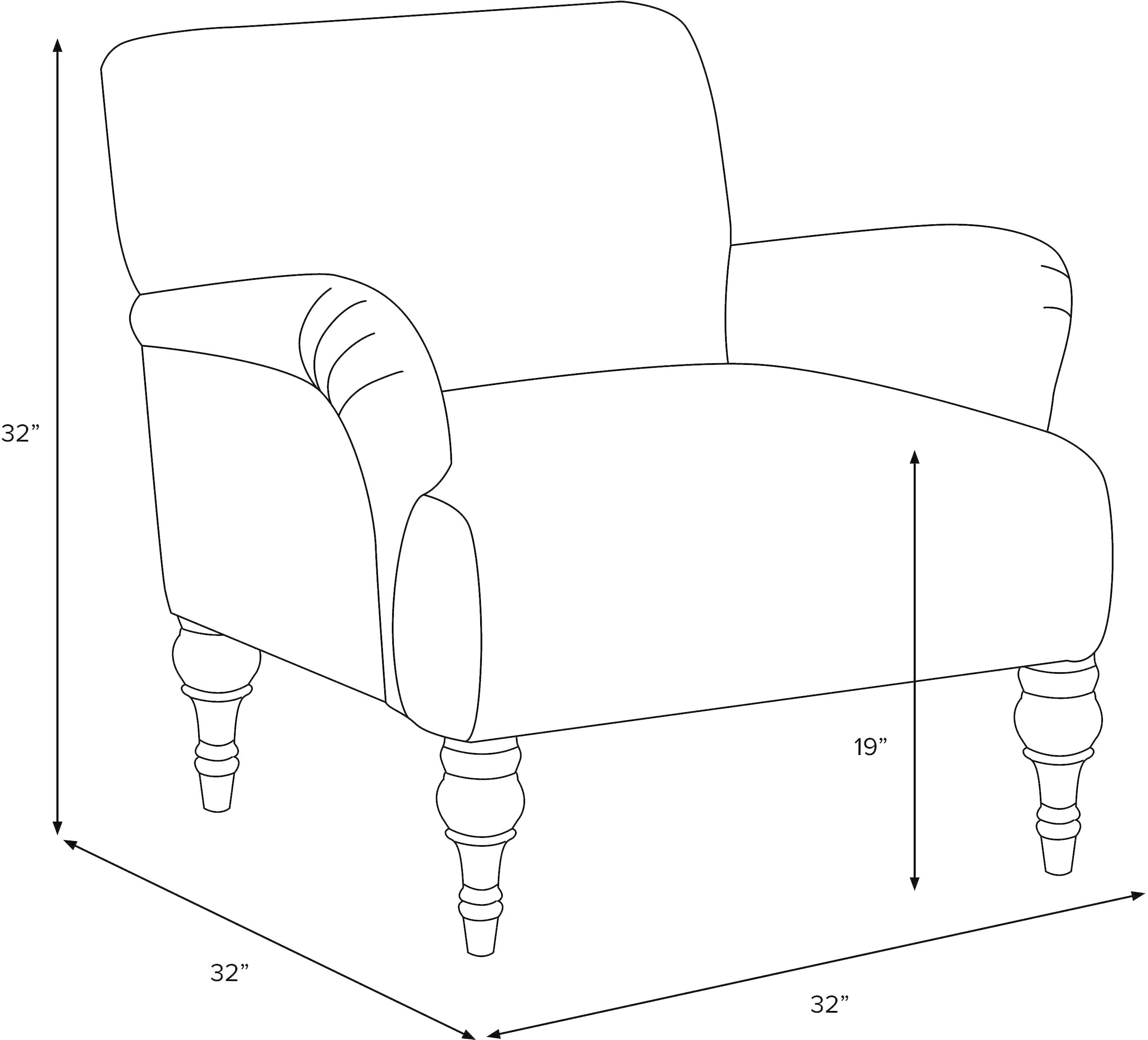 9405NATRPCCNBLCRMLCB Rifle Paper Co. Bristol Canopy Black & Cream Accent Chair-5