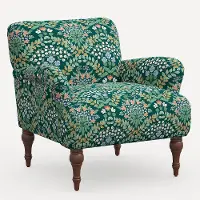 9305RPCBREMRLCB Rifle Paper Co. Bristol Bramble Emerald Accent Chair