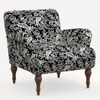 9305RPCCNBLCRMLCB Rifle Paper Co. Bristol Canopy Black & Cream Accent Chair