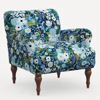 9305RPCGRPRBLULCB Rifle Paper Co. Bristol Blue Garden Party Accent Chair