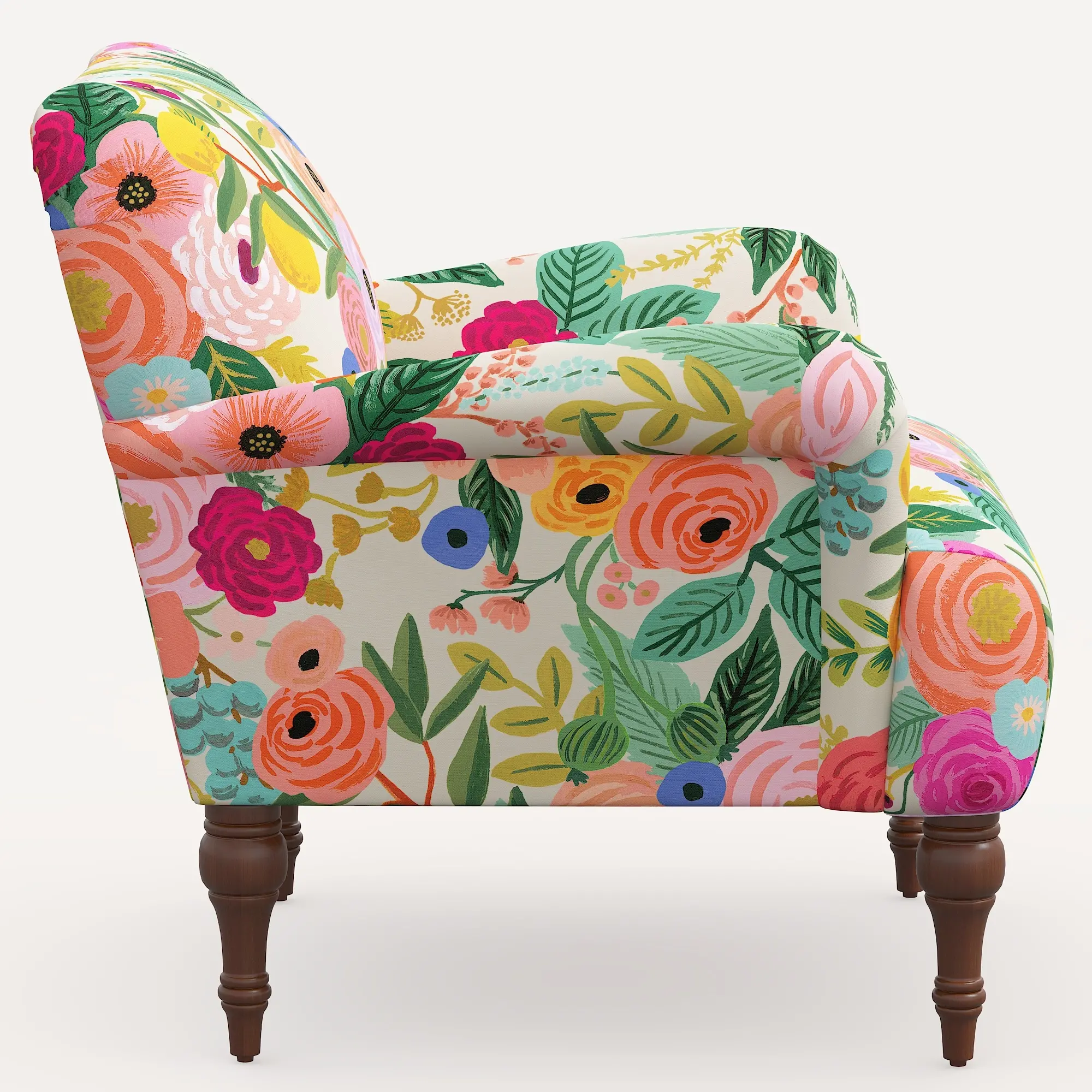9305RPCGRPRTLCB Rifle Paper Co. Bristol Pink Garden Party Accent Chair-3
