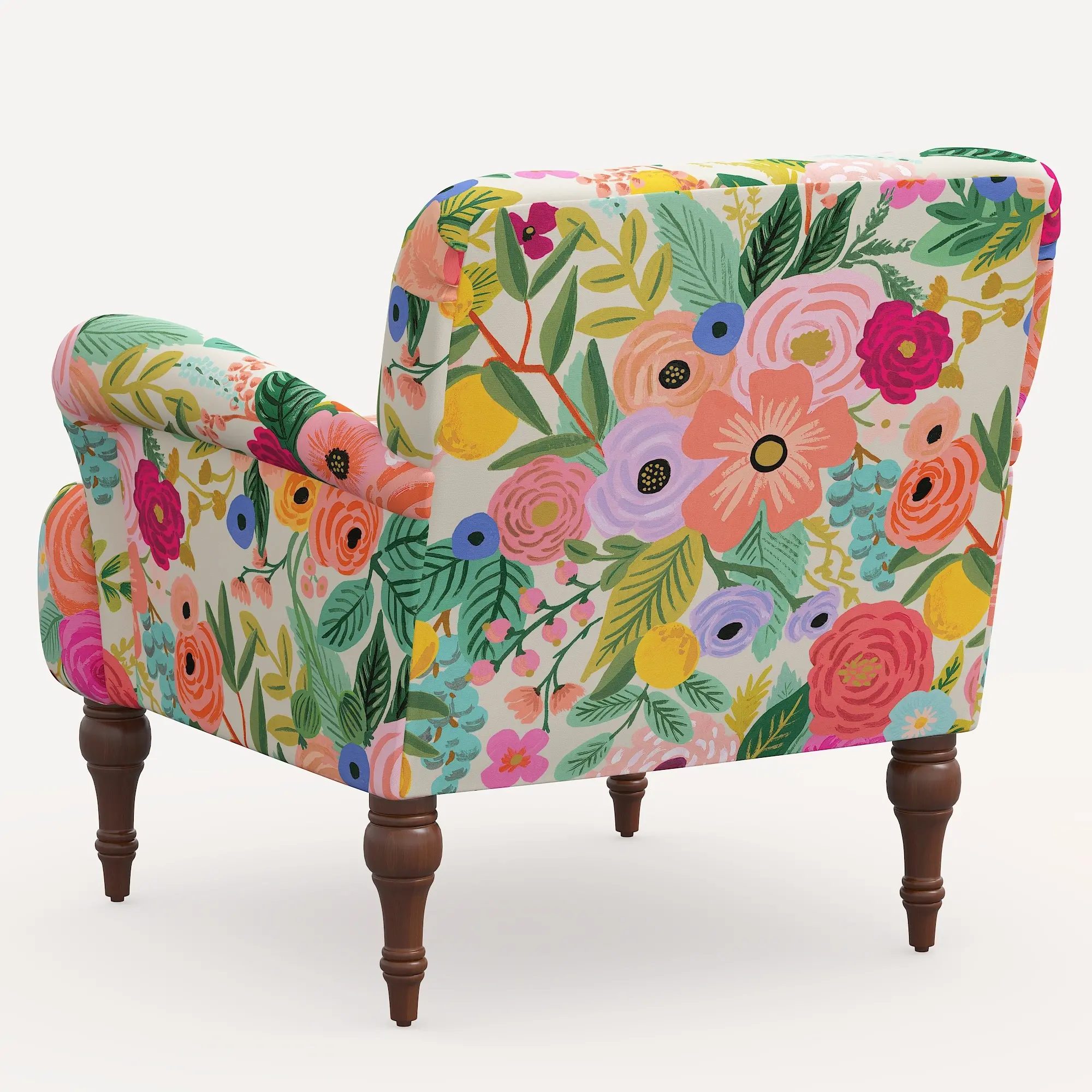 9305RPCGRPRTLCB Rifle Paper Co. Bristol Pink Garden Party Accent Chair-4