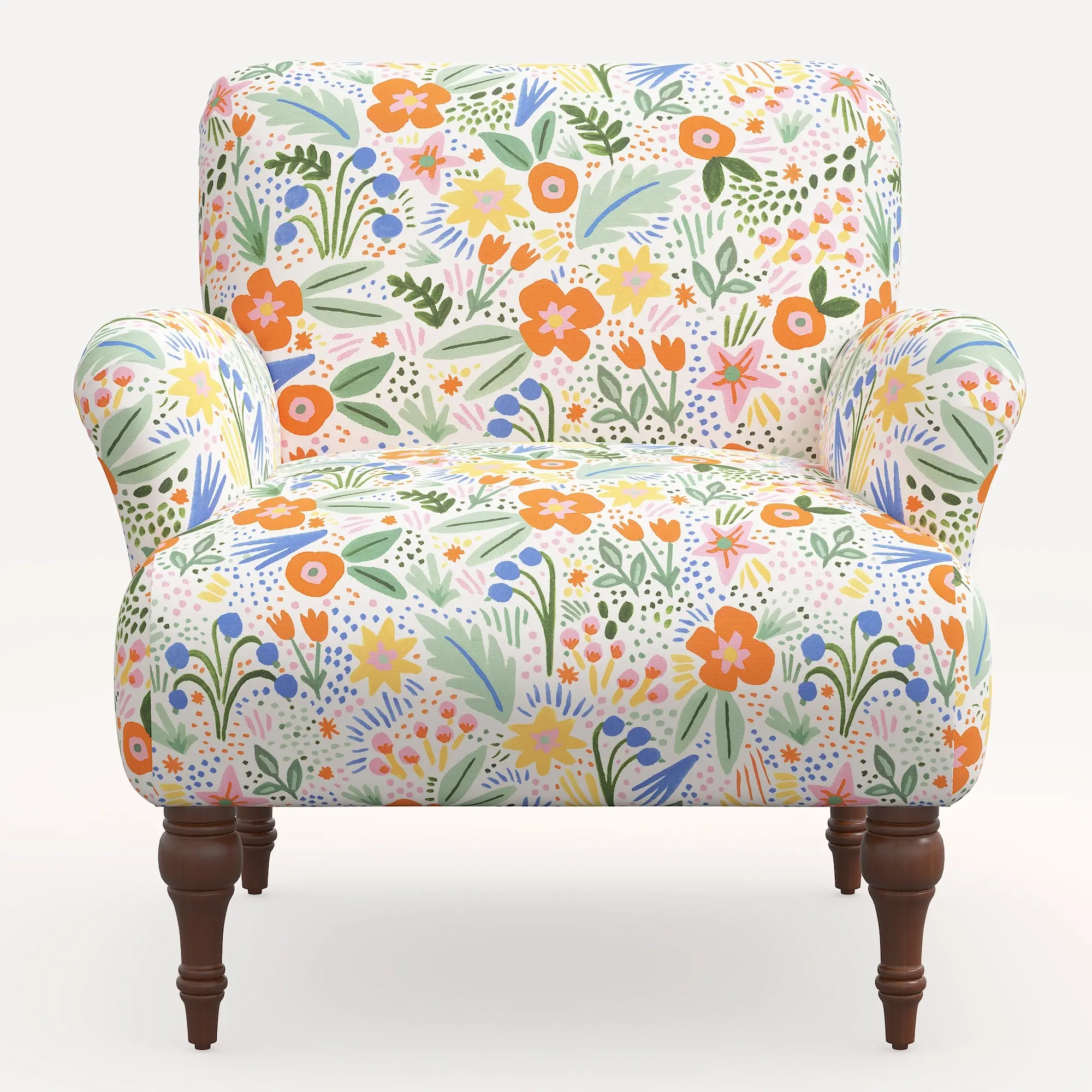 9305RPCMRMLTLCB Rifle Paper Co. Bristol Multi Color Floral Accent Chair-2