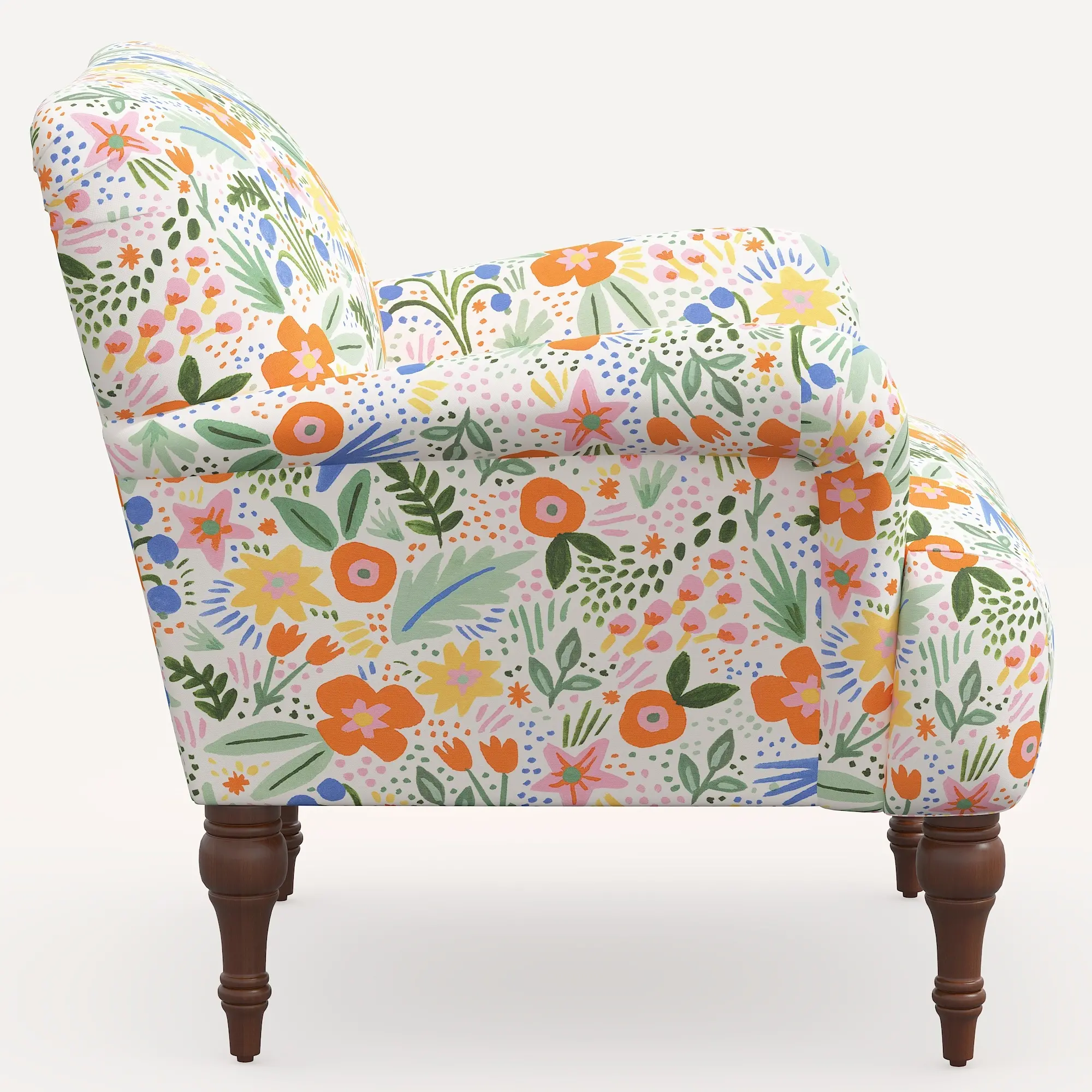 9305RPCMRMLTLCB Rifle Paper Co. Bristol Multi Color Floral Accent Chair-3