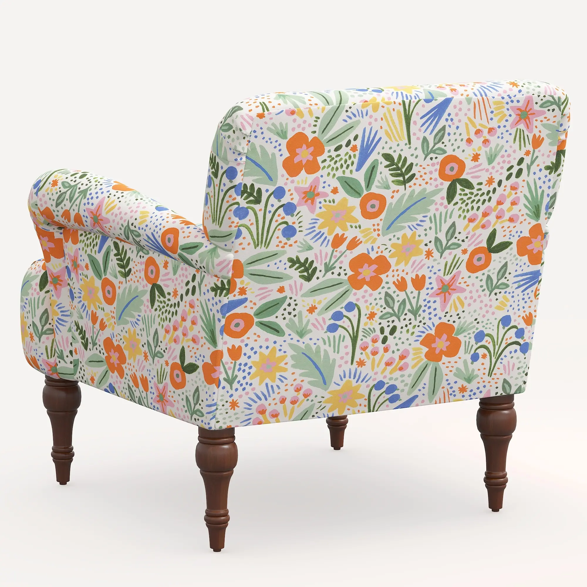 9305RPCMRMLTLCB Rifle Paper Co. Bristol Multi Color Floral Accent Chair-4