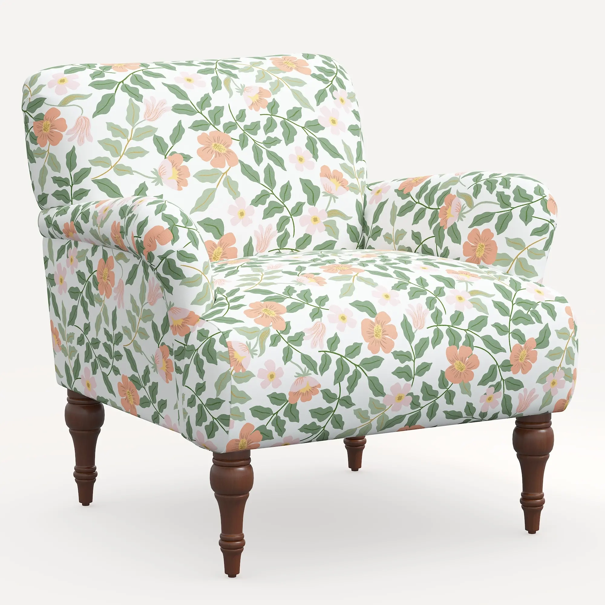 9305RPCPRBLSCRMLCB Rifle Paper Co. Bristol Primrose Blush Accent Chair-1