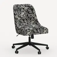 84-9RPCCNBLCRMLCB Rifle Paper Co. Oxford Canopy Black & Cream Office Chair