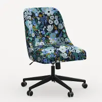 84-9RPCGRPRBLULCB Rifle Paper Co. Oxford Garden Party Blue Office Chair