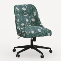 84-9RPCPNEMRLCB Rifle Paper Co. Oxford Emerald Peonies Office Chair