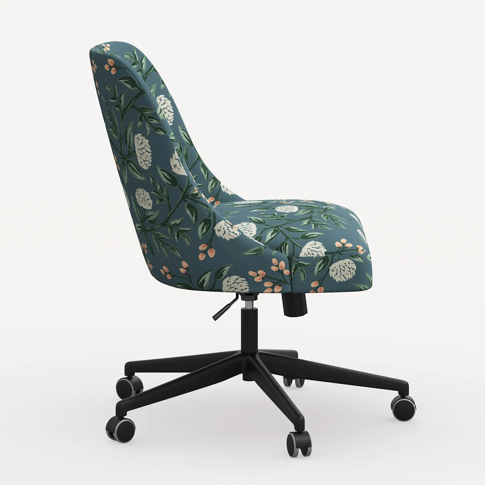 84-9RPCPNEMRLCB Rifle Paper Co. Oxford Emerald Peonies Office Chair-2