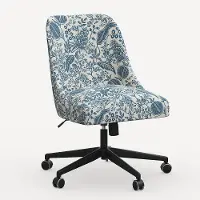 84-9RPCPMBLULCB Rifle Paper Co. Oxford Blue Pomegranate Office Chair