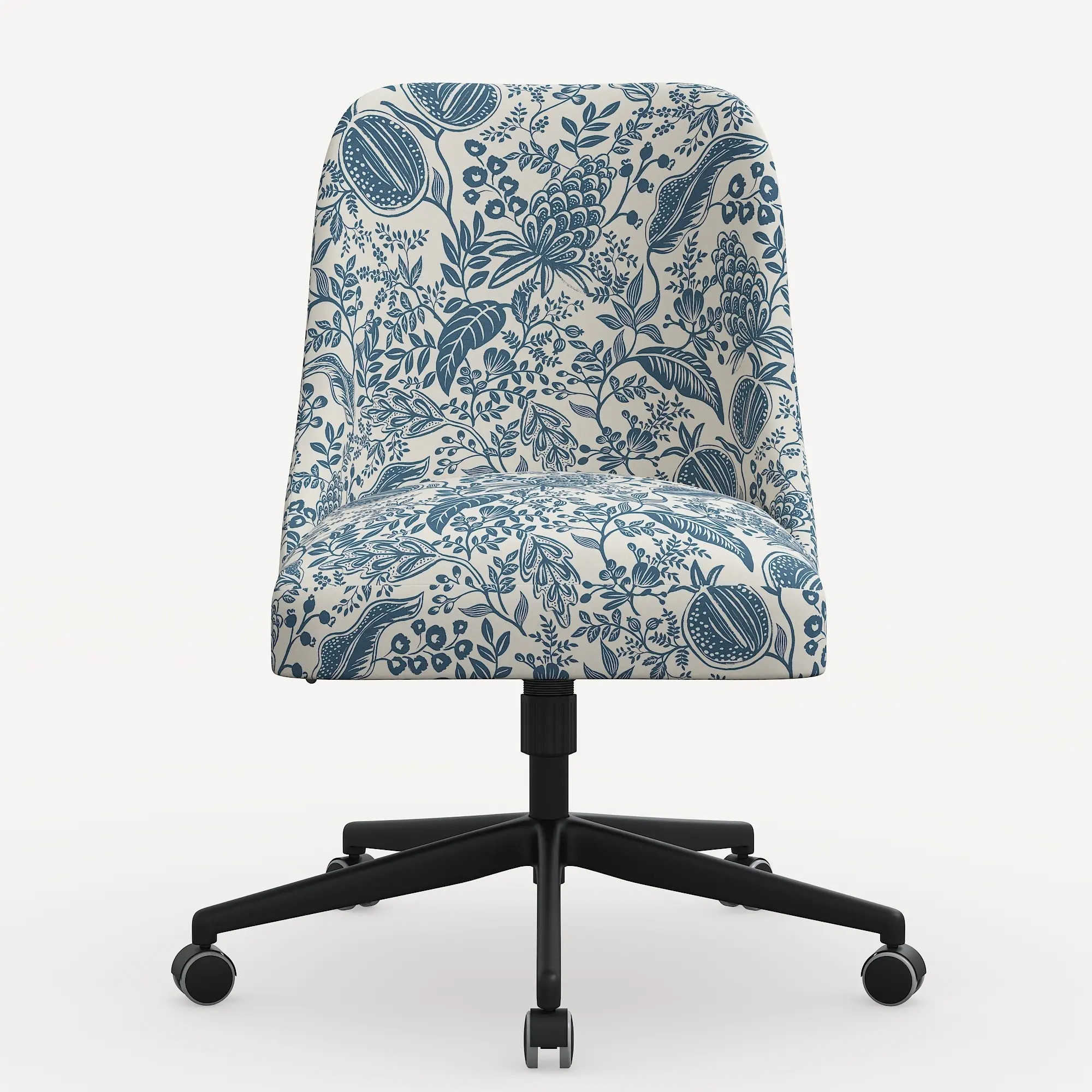 84-9RPCPMBLULCB Rifle Paper Co. Oxford Blue Pomegranate Office Chair-4