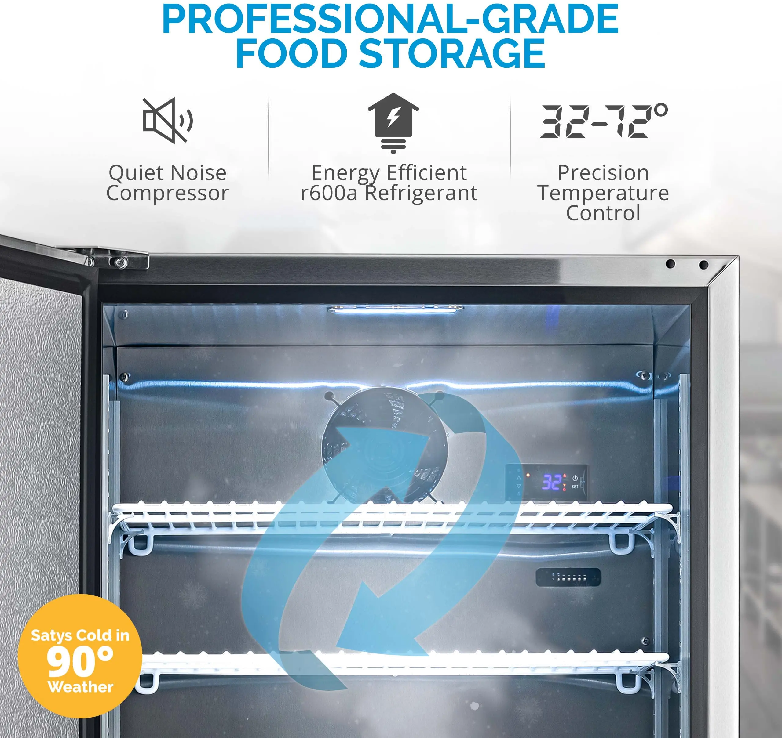 NCR053SS00 Newair 24  5.3 cu ft Built-in Beverage Refrigerator - Stainless Steel-6