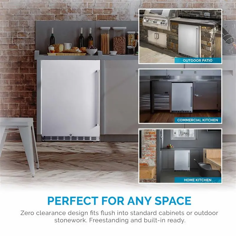 NCR053SS00 Newair 24  5.3 cu ft Built-in Beverage Refrigerator - Stainless Steel-7