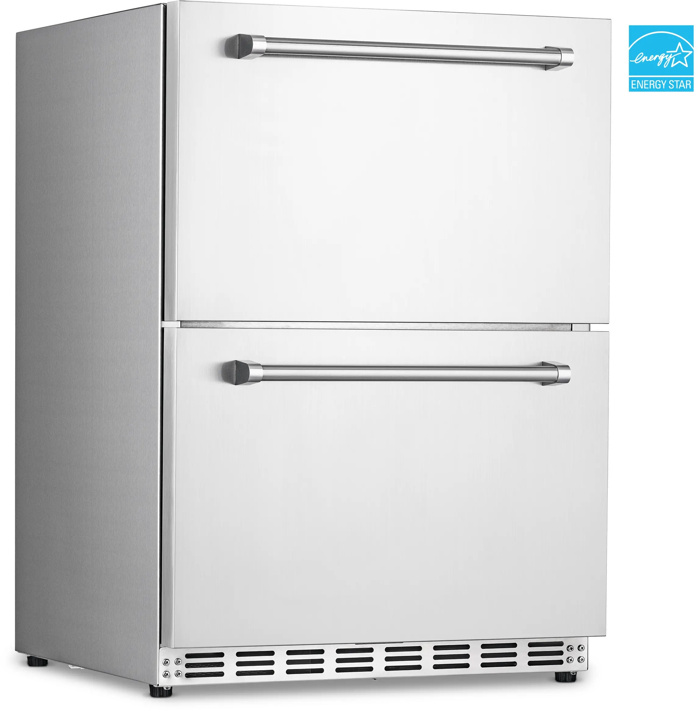 NCR040SS00 NewAir 24  4.0 cu ft Dual Drawer Wine and Beverage Fridge - Stainless Steel-1