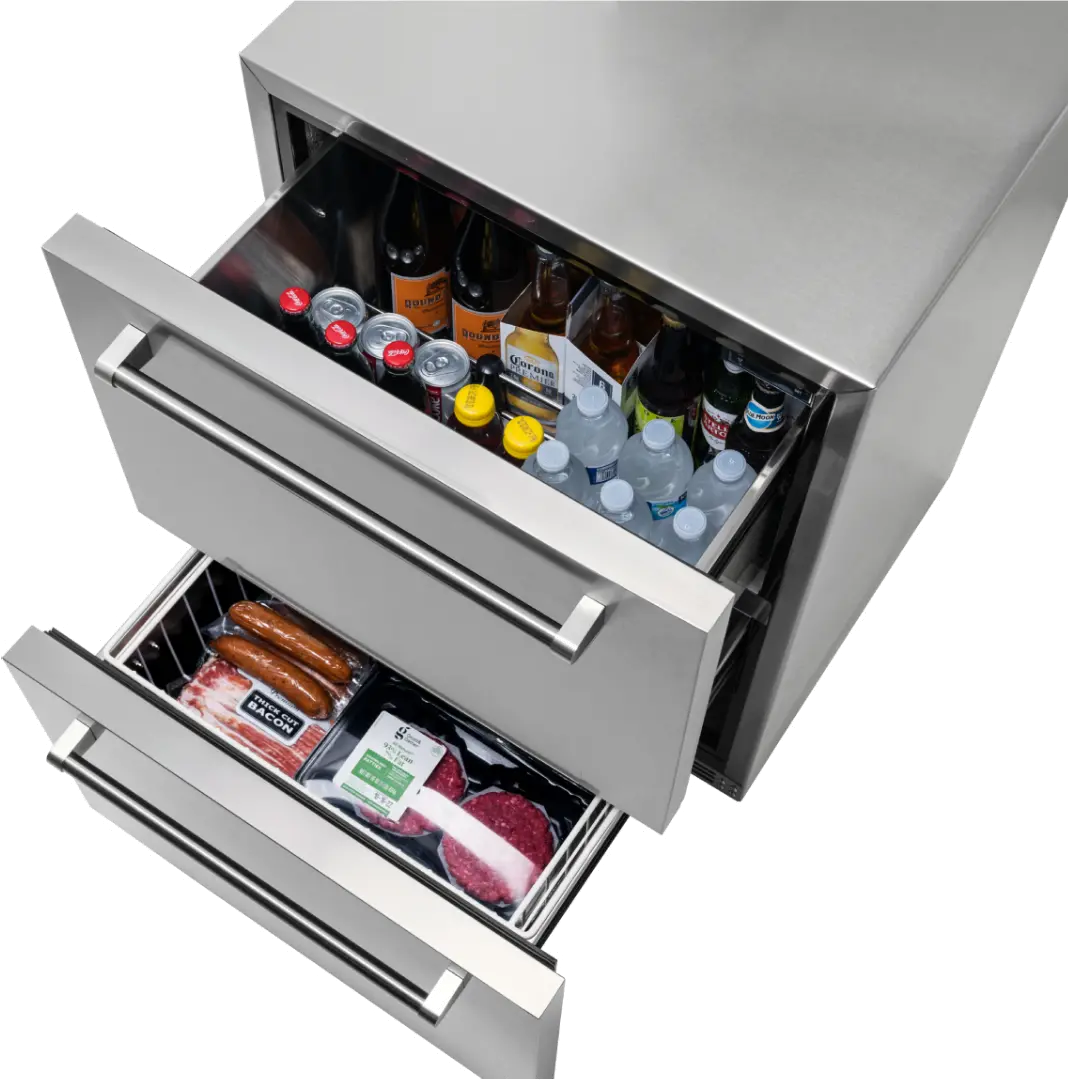 NCR040SS00 NewAir 24  4.0 cu ft Dual Drawer Wine and Beverage Fridge - Stainless Steel-2
