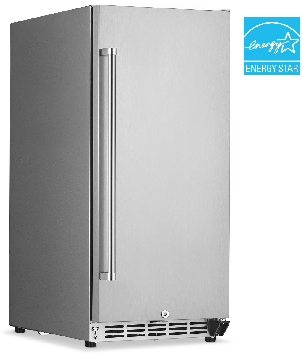 NewAir 15" 3.2 cu ft Built-in Beverage Refrigerator - Stainless Steel
