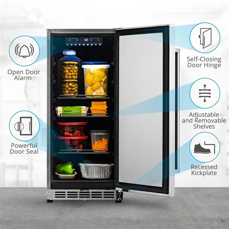 NCR032SS00 NewAir 15  3.2 cu ft Built-in Beverage Refrigerator - Stainless Steel-2