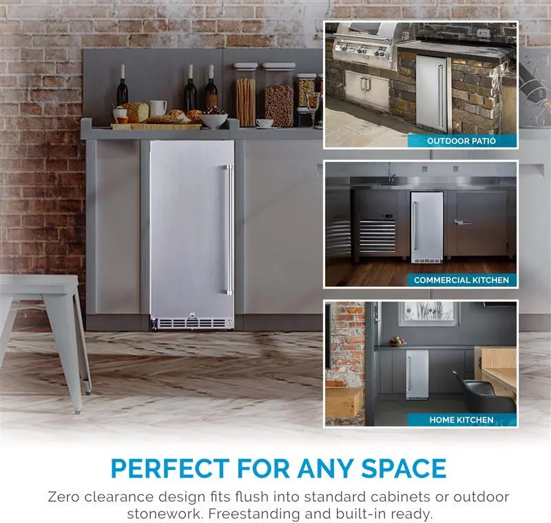 NCR032SS00 NewAir 15  3.2 cu ft Built-in Beverage Refrigerator - Stainless Steel-7